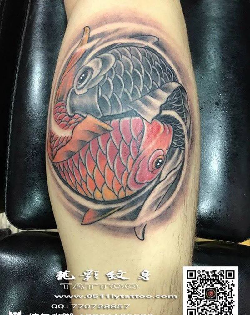 八卦鱼纹身纹身图片