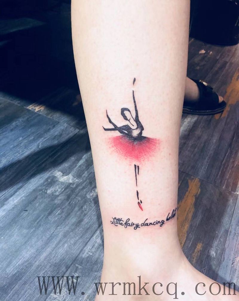芭蕾女孩纹身图片