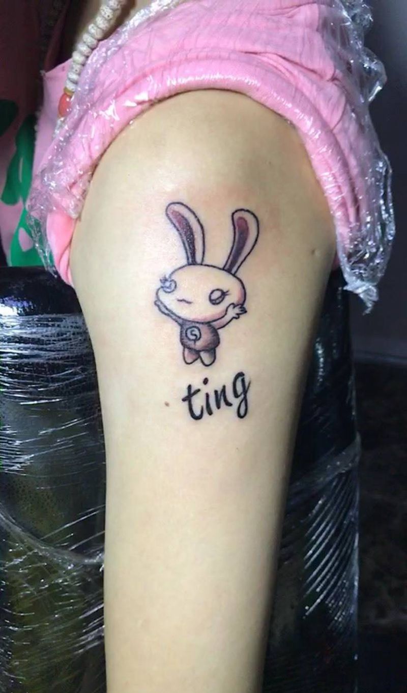 小白兔纹身图片