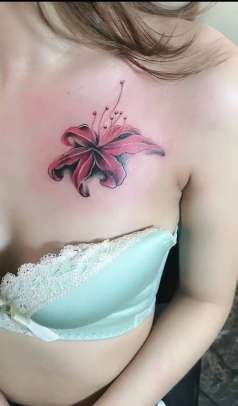 胸口遮盖纹身图片