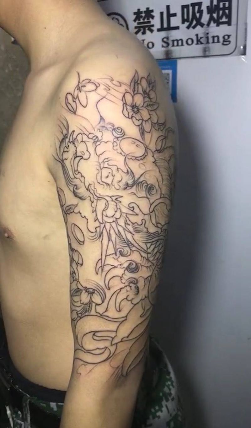 大臂纹身图片