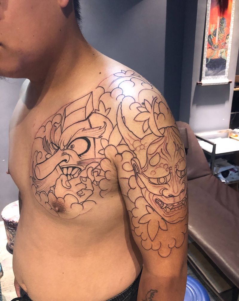 乱拼结束纹身图片