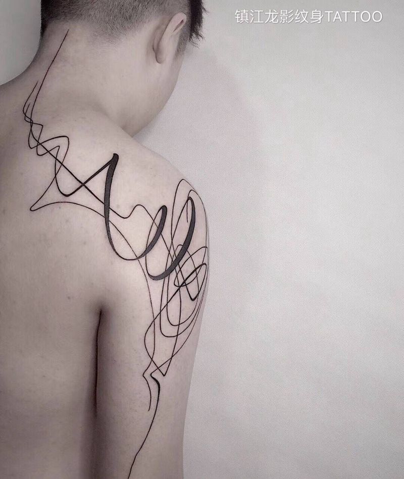 线的魅力纹身图片