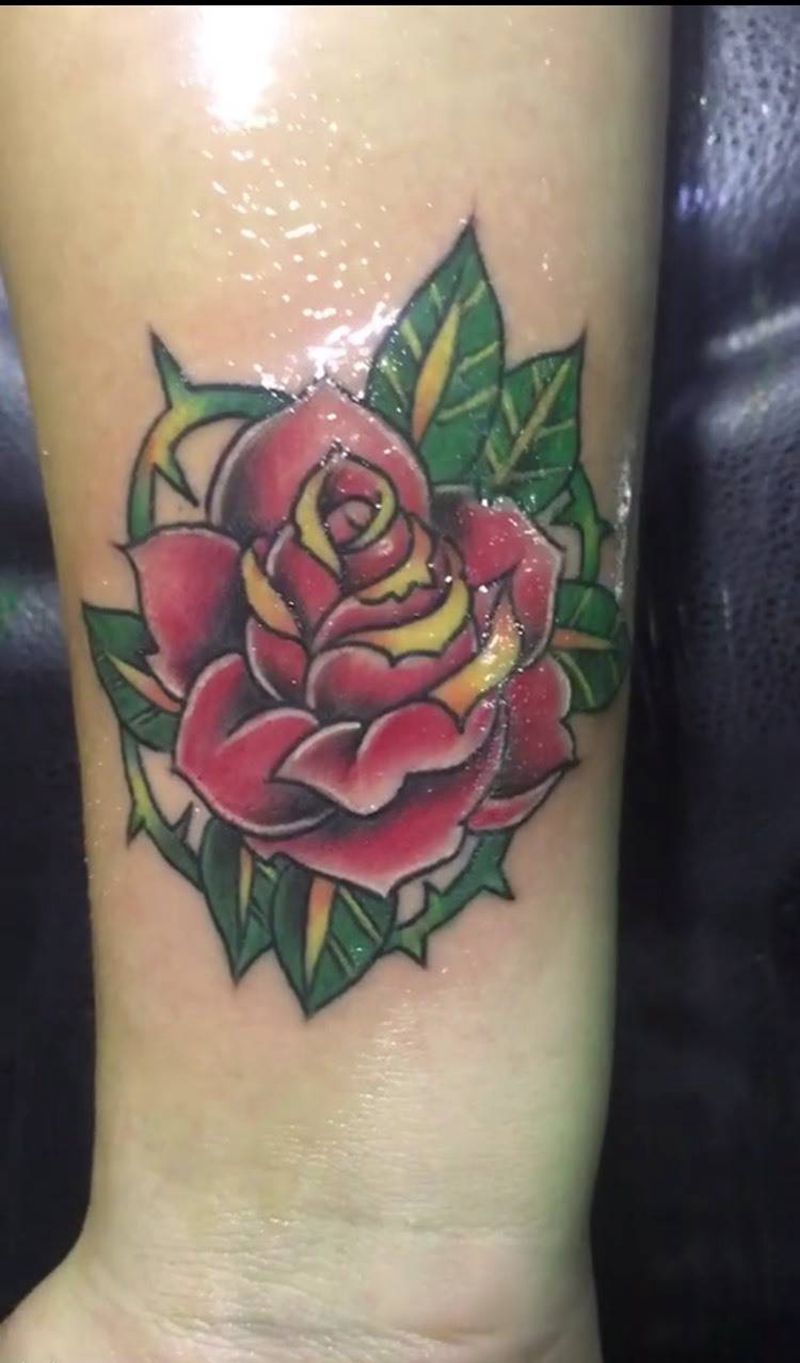 玫瑰花纹身图片