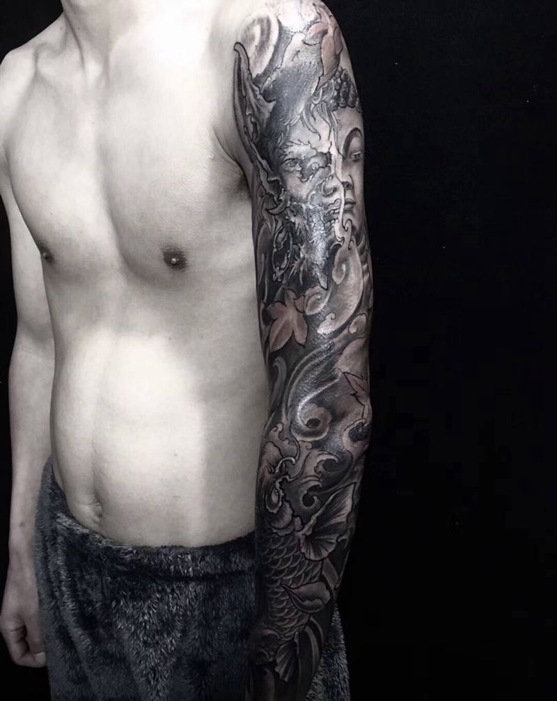 一念之间纹身图片_手臂纹身图案