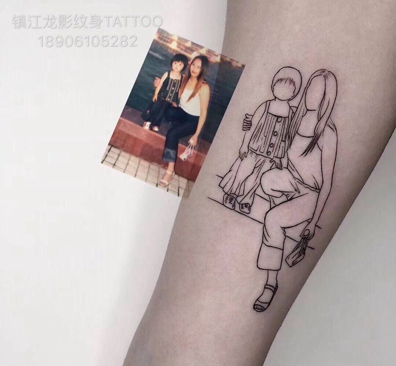 几个照片剪影纹身图片_肩部纹身图案
