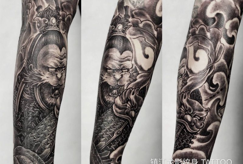 悟空又来了纹身图片_手臂新传统纹身图案