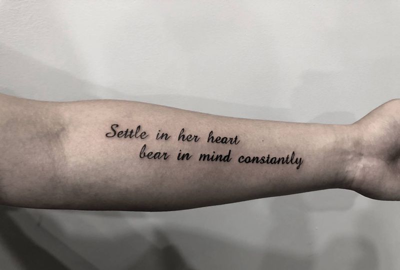 定居她心纹身图片_手臂纹身图案