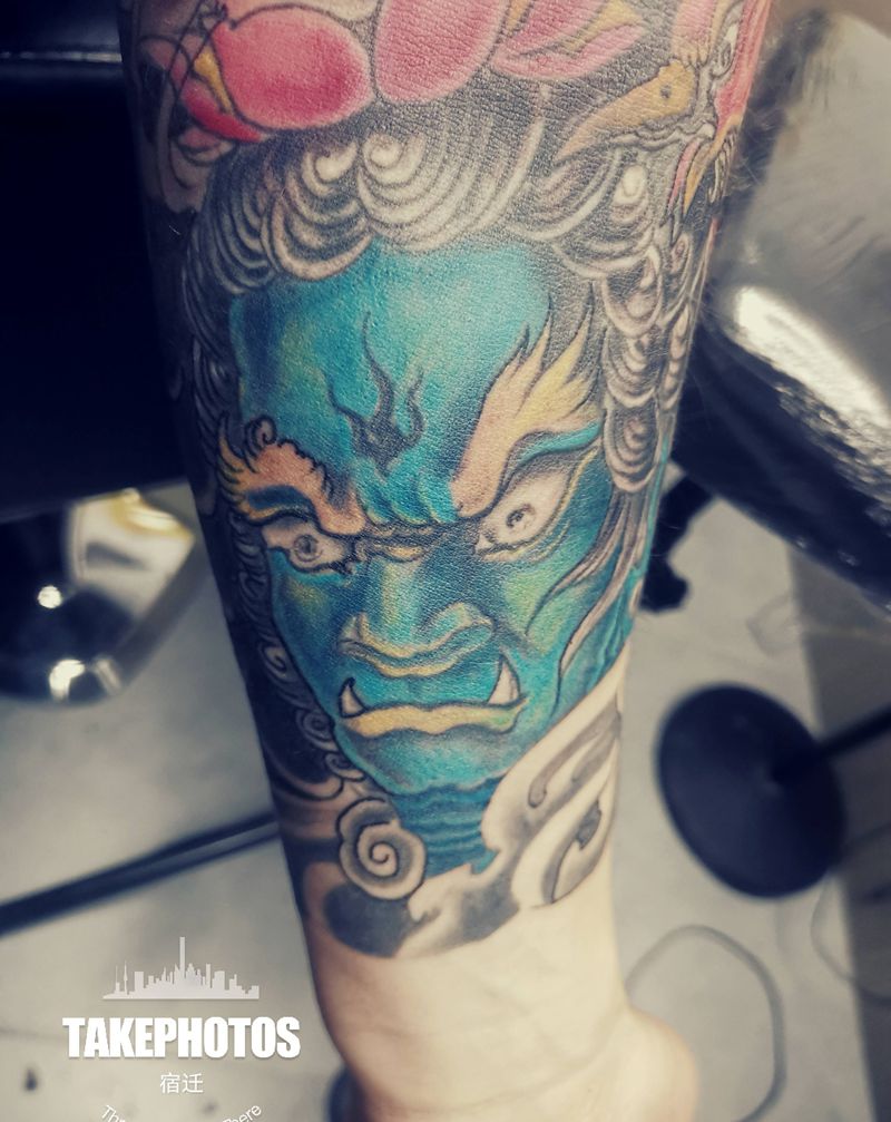 明王纹身图片_手臂新传统纹身图案