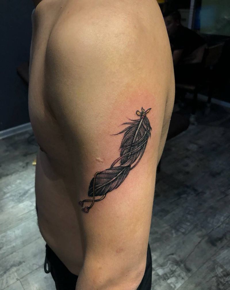 小羽毛纹身图片