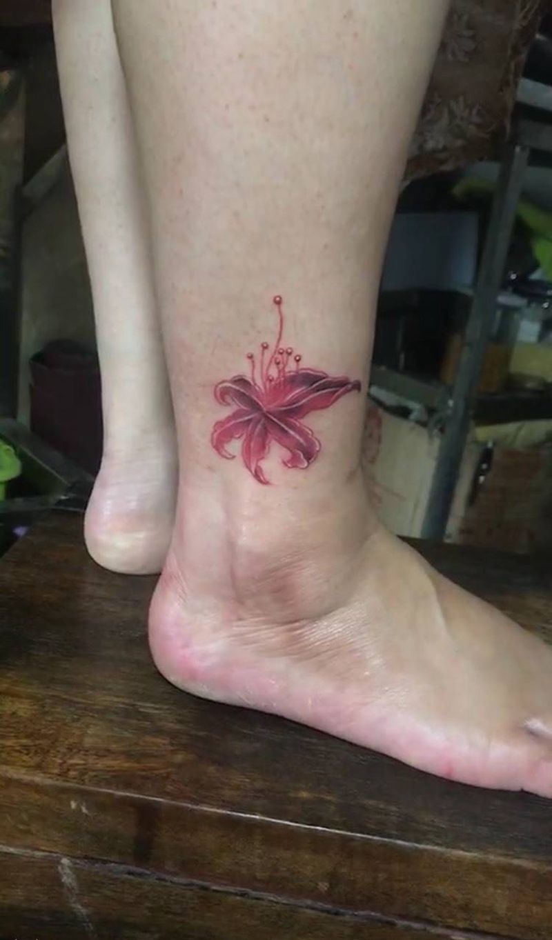 脚踝纹身图片