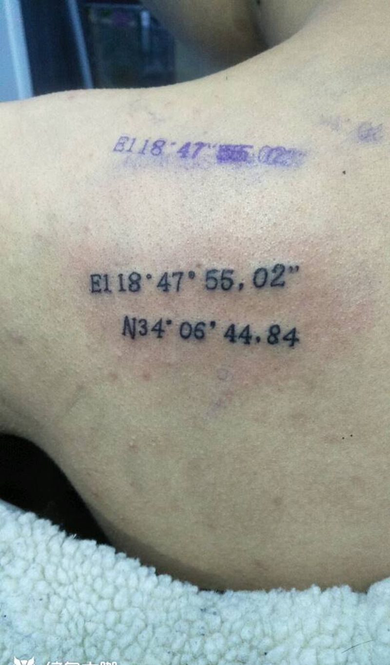 沭阳坐标纹身图片