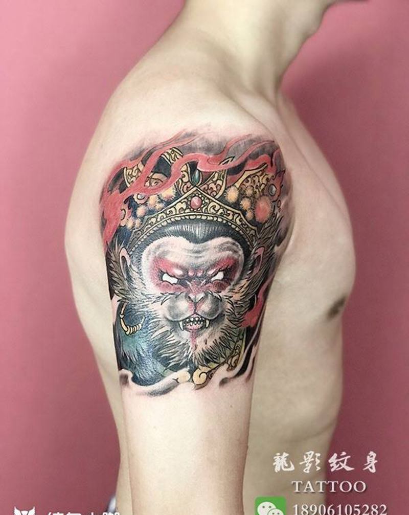 悟空遇到艺伎纹身图片