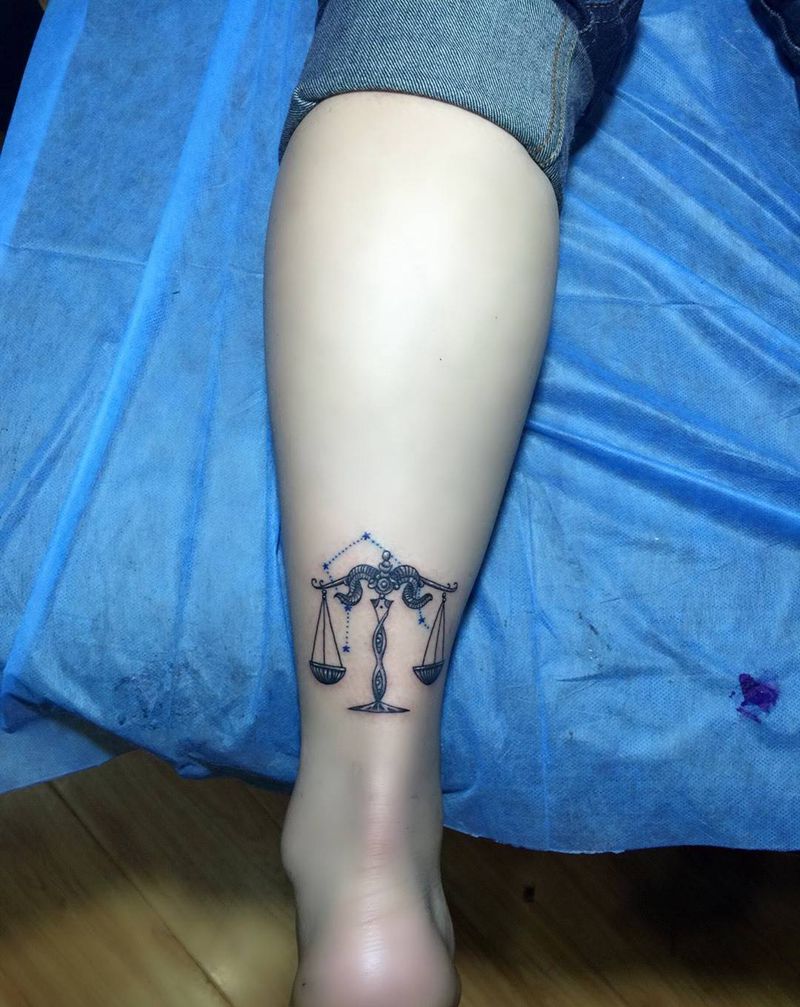 天秤座纹身图片