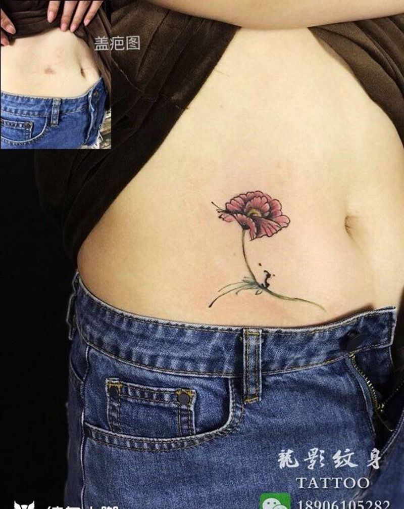 两个盖疤图纹身图片