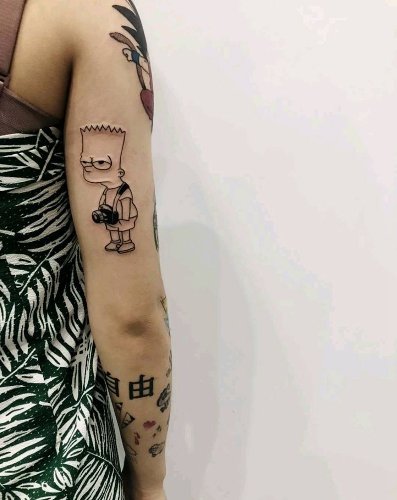 可爱的辛普森,改成潮流boy纹身图片_手臂纹身图案