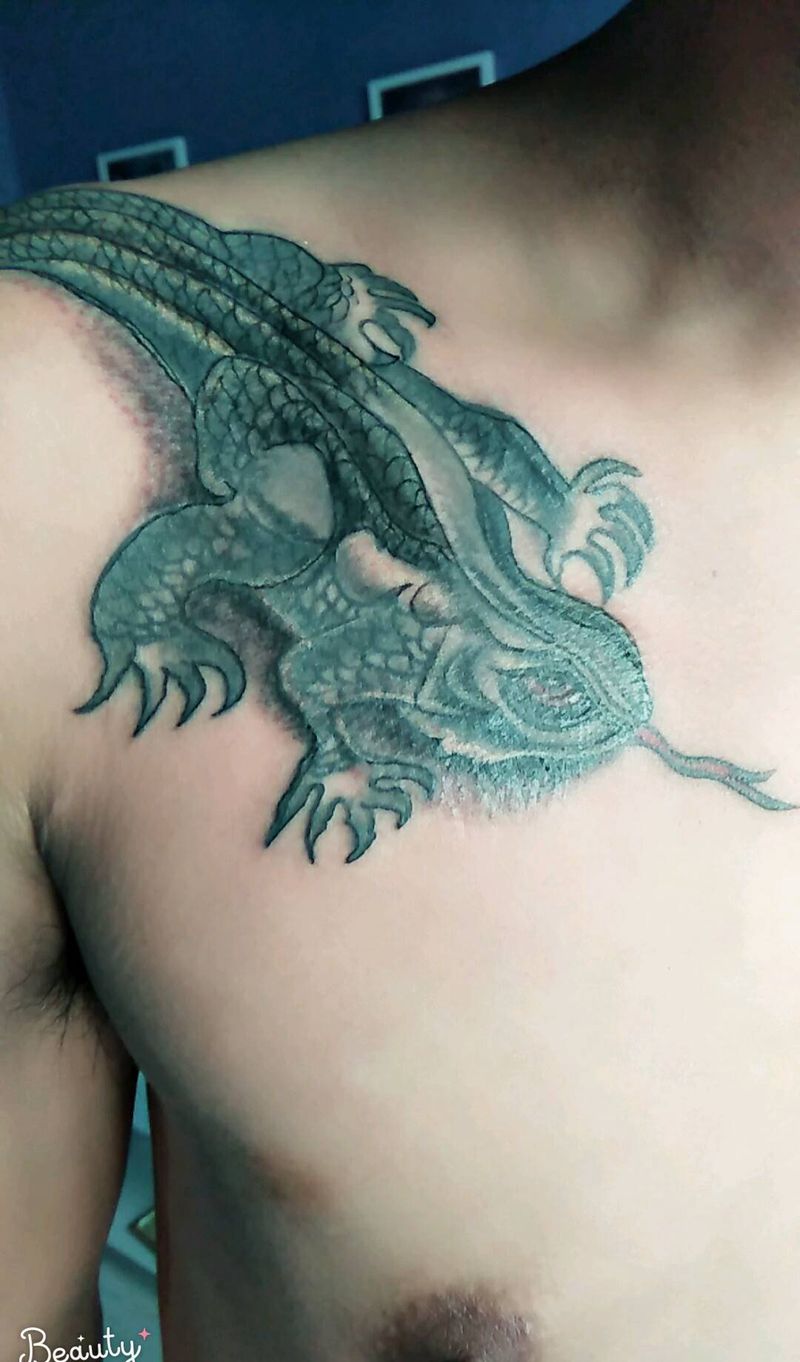 修改蜥蜴纹身图片