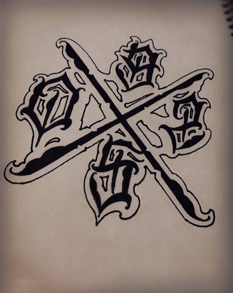 给咖啡店的小帅哥设计个花体纹身图片