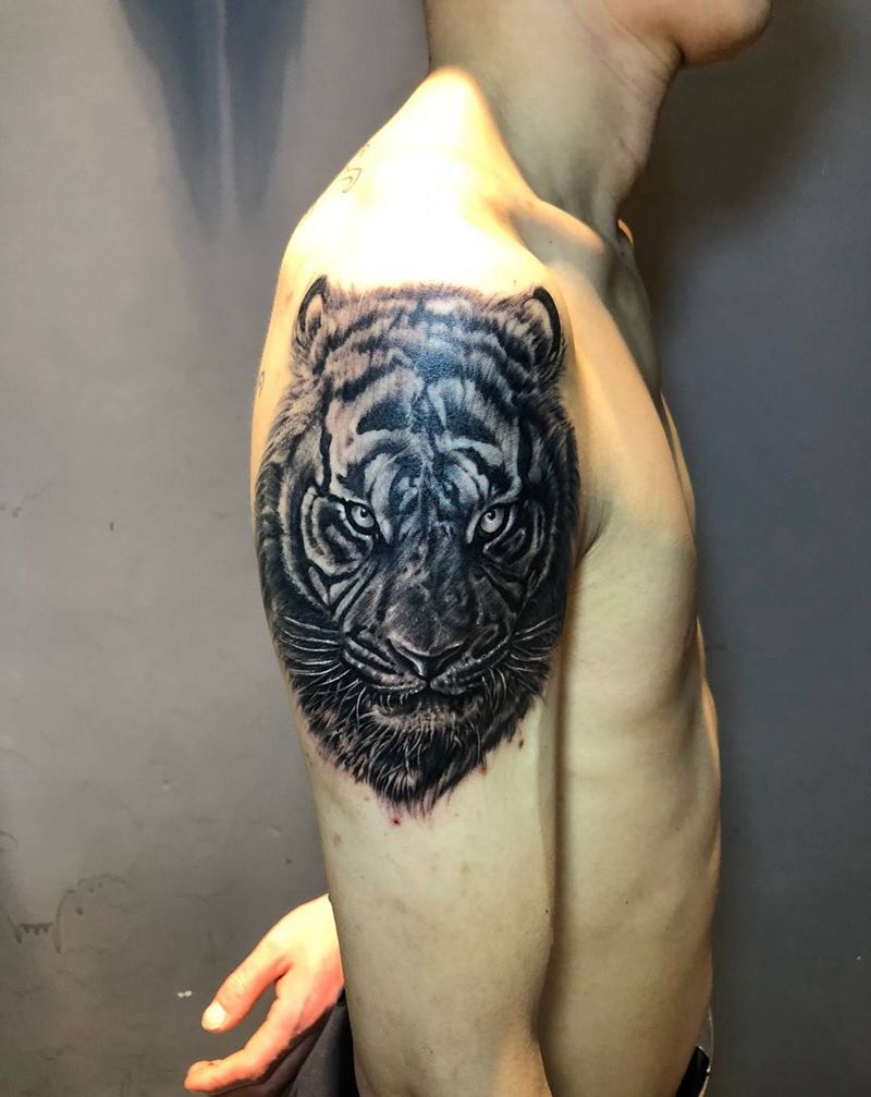 大老虎纹身图片