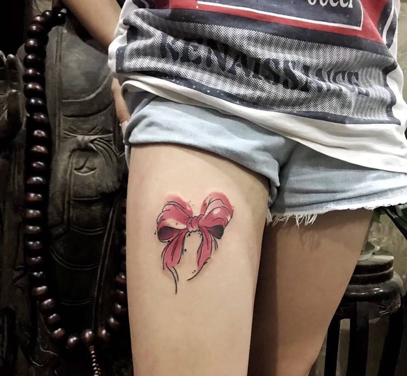 蝴蝶结纹身图片