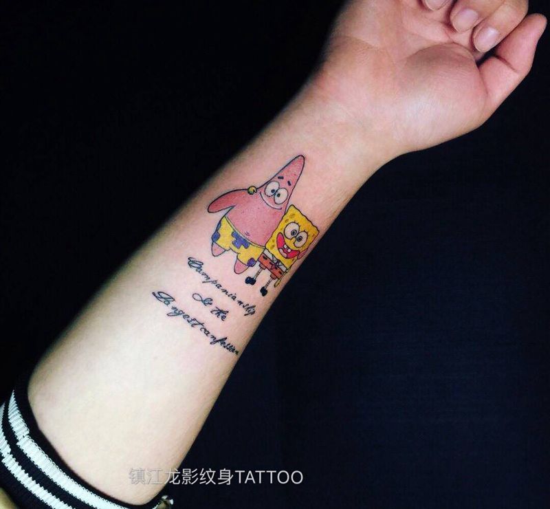 海绵宝宝纹身图片
