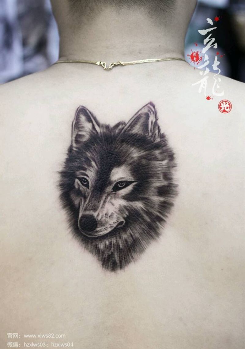 狼头纹身图片