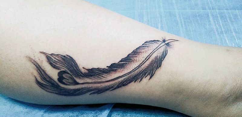 羽毛纹身图片