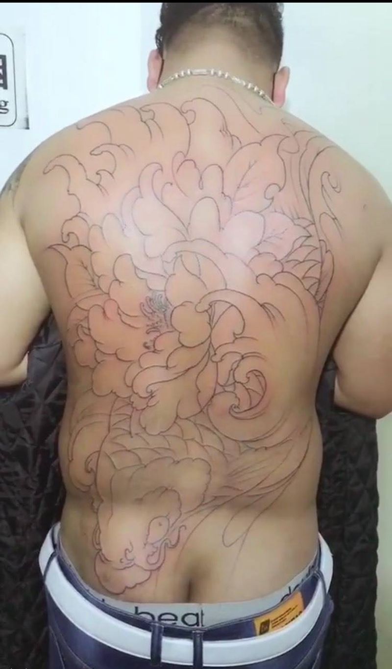 招财鲤鱼纹身图片