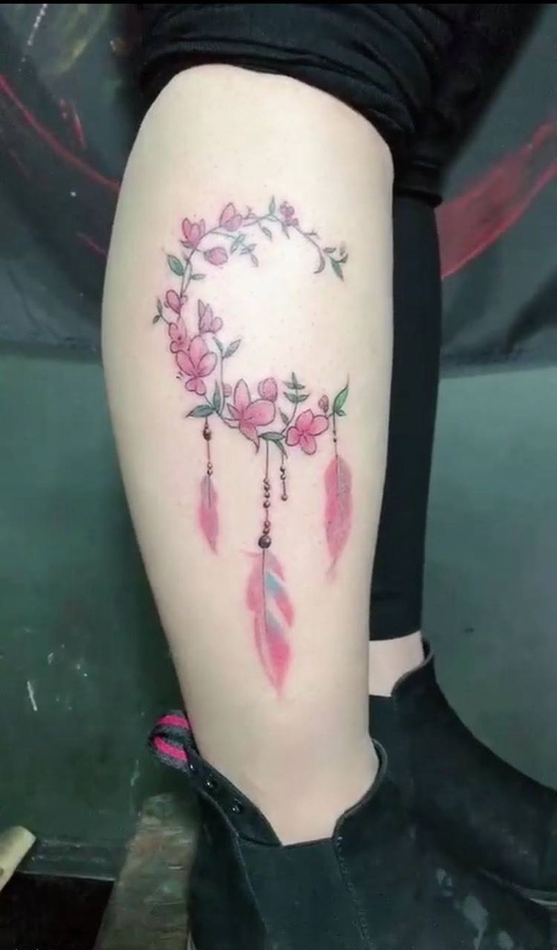 小腿花！纹身图片