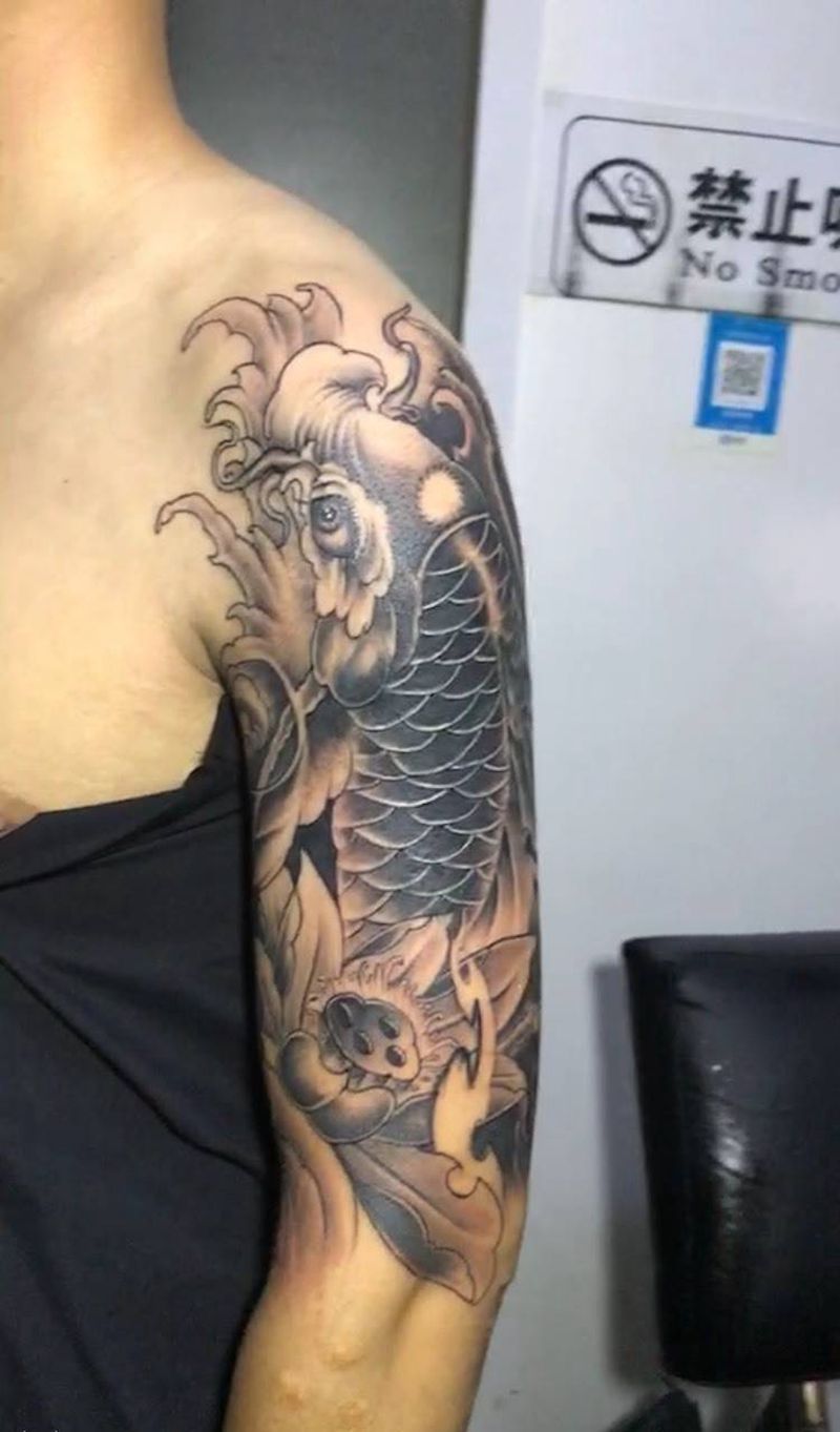 鲤鱼纹身图片