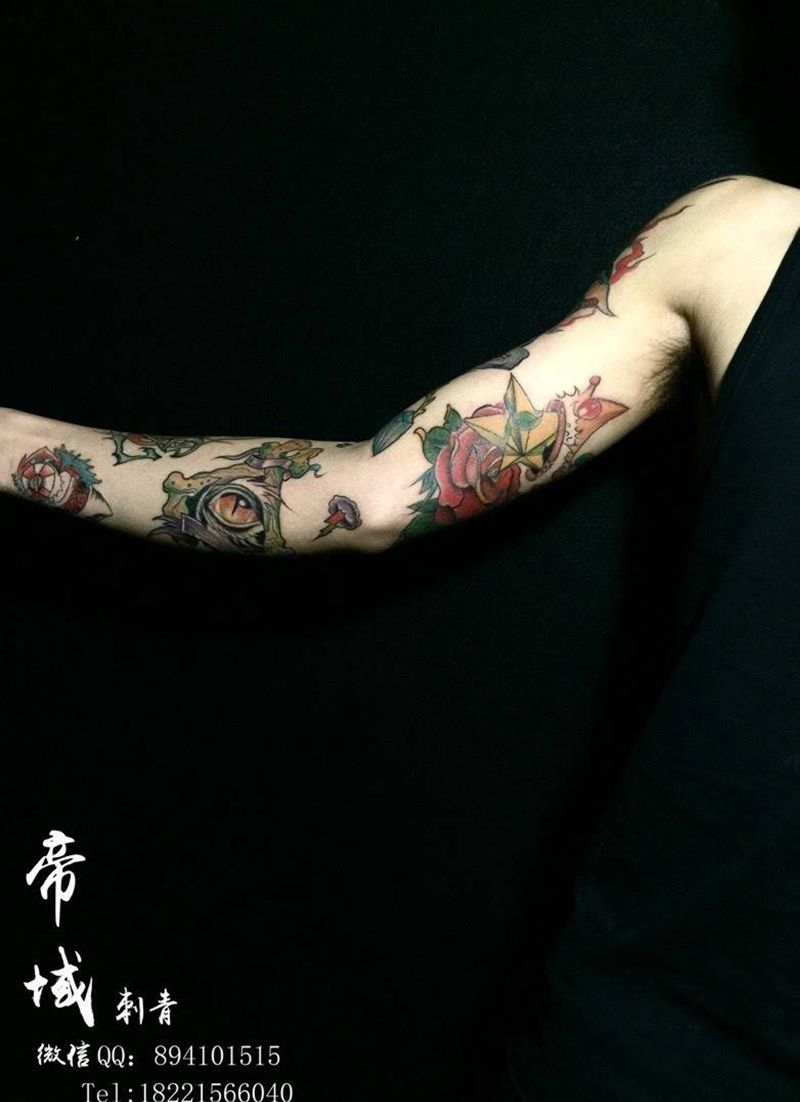 new school纹身图片_成品欧美纹身图案