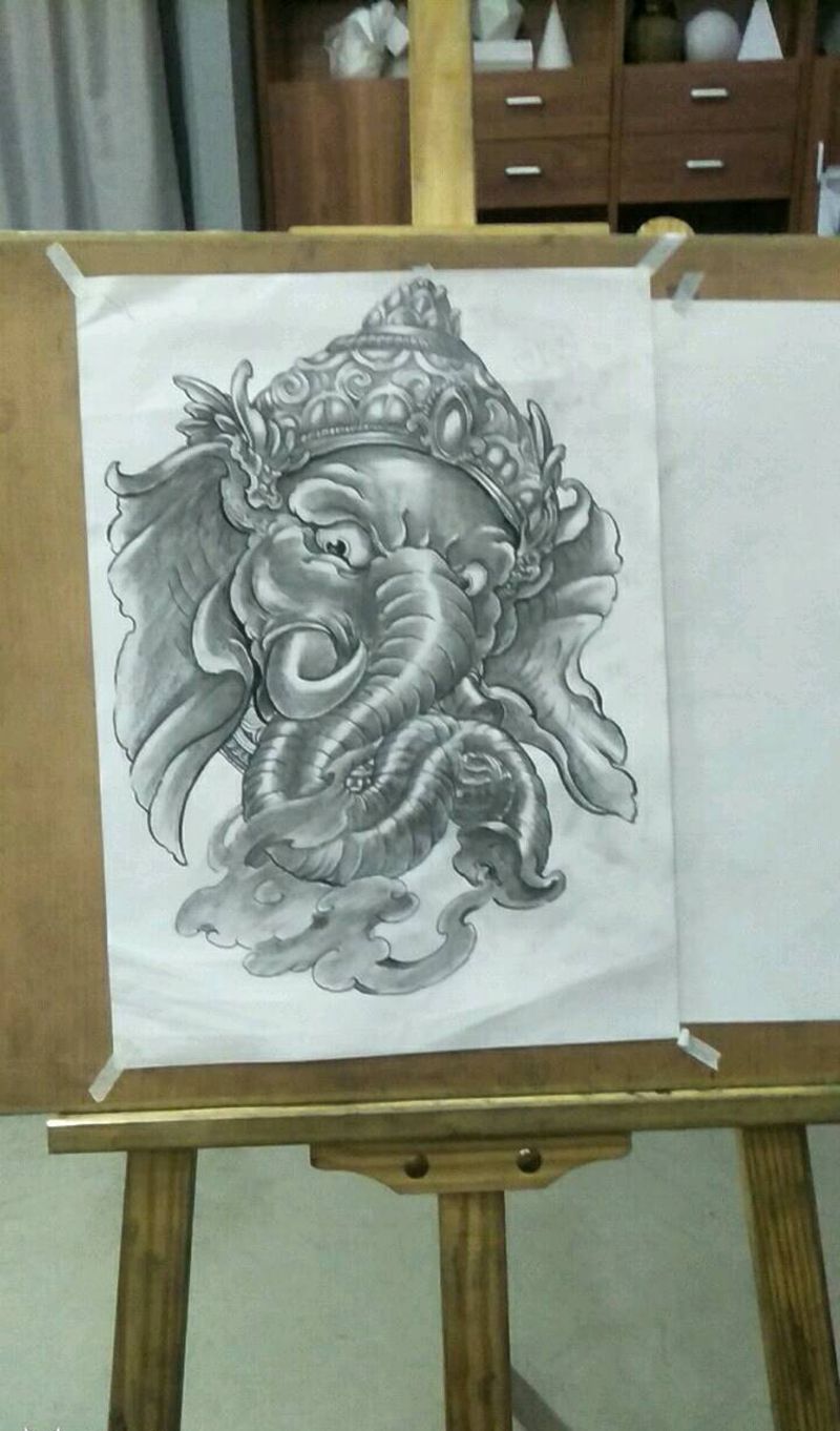 黑灰传统纹身图片