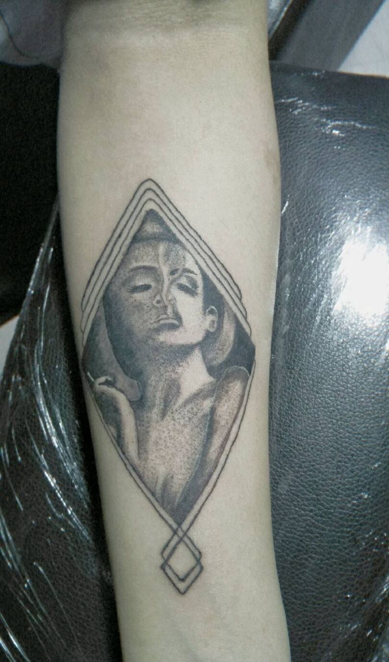 手针老活纹身图片