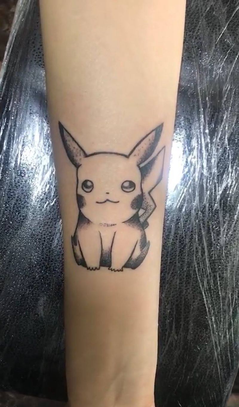 皮卡丘纹身图片