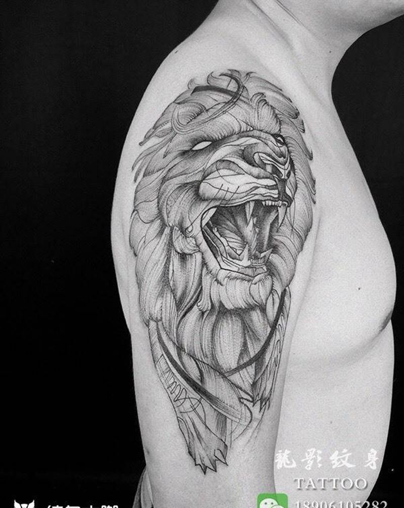 狮子纹身图片