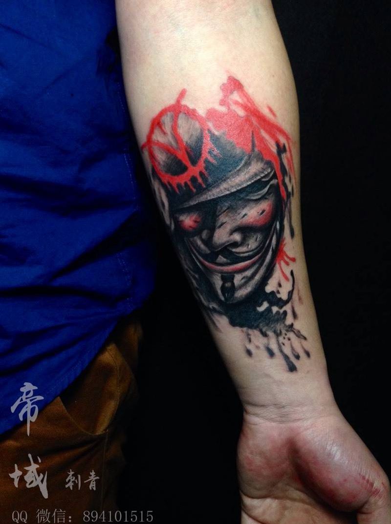 v字仇杀队纹身图片