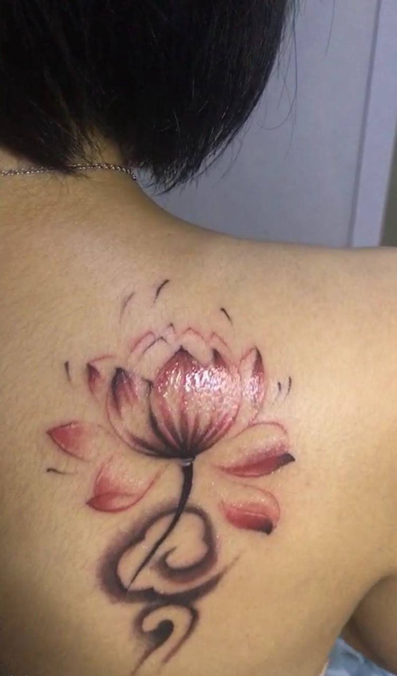 莲花纹身图片