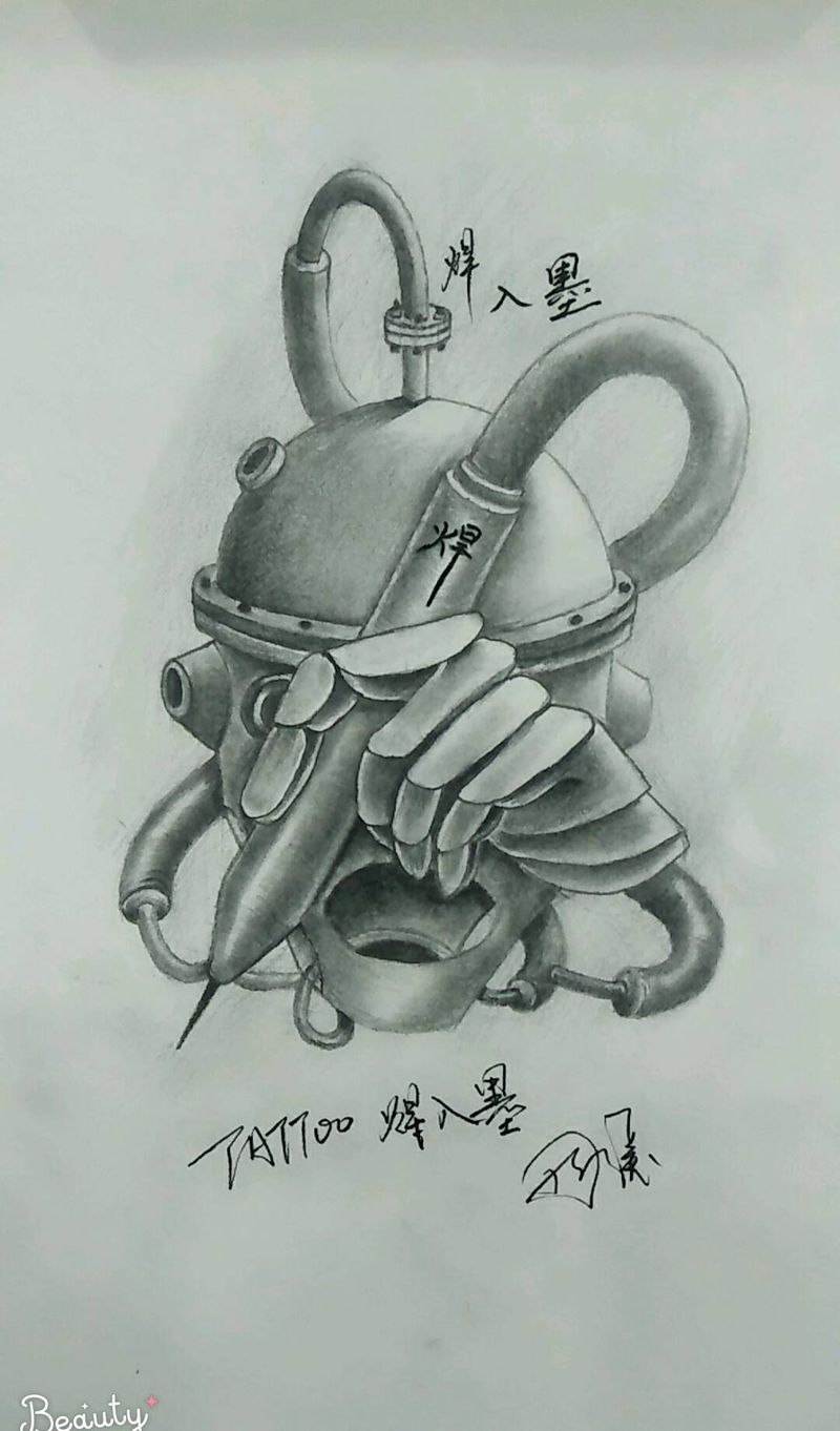 焊纹身图片