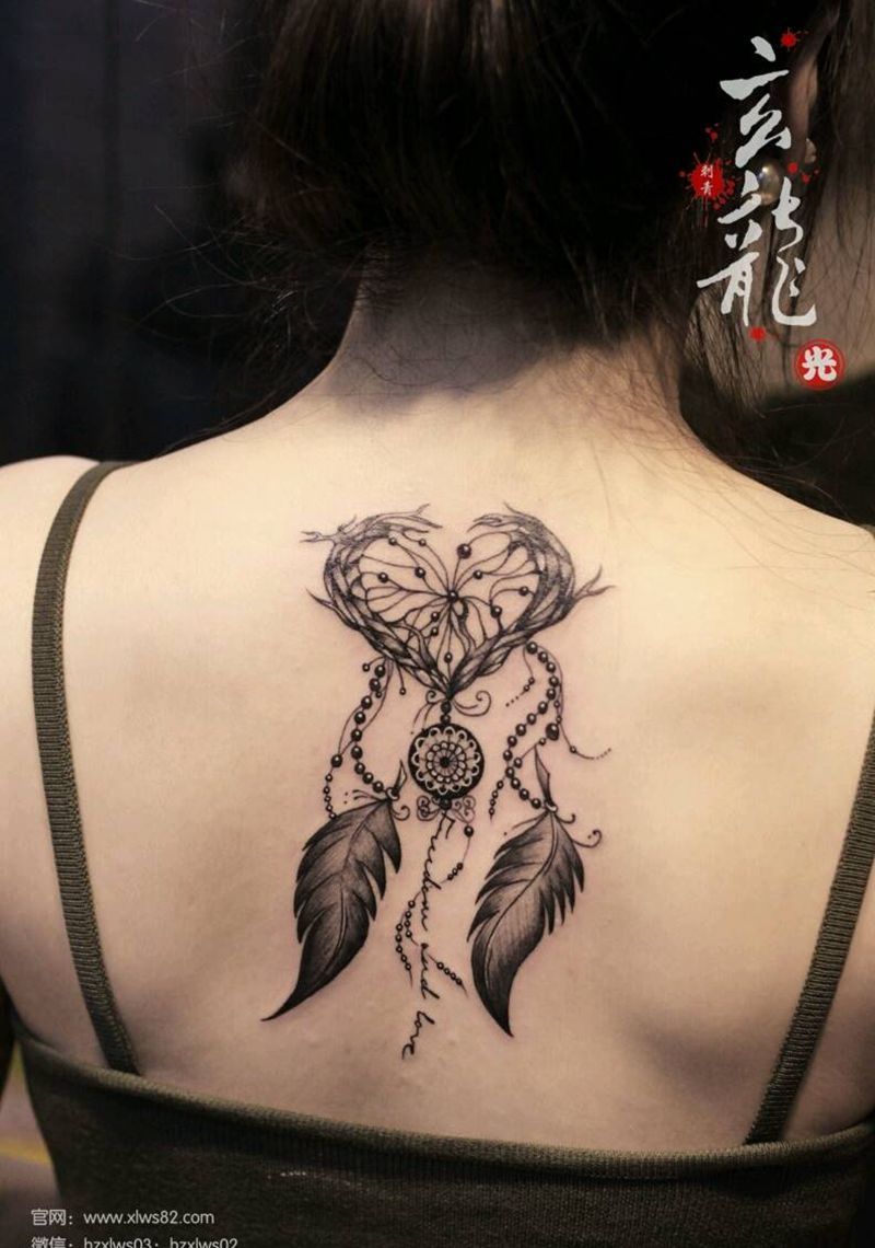 捕梦网纹身图片