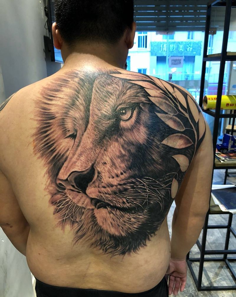 大狮子纹身图片