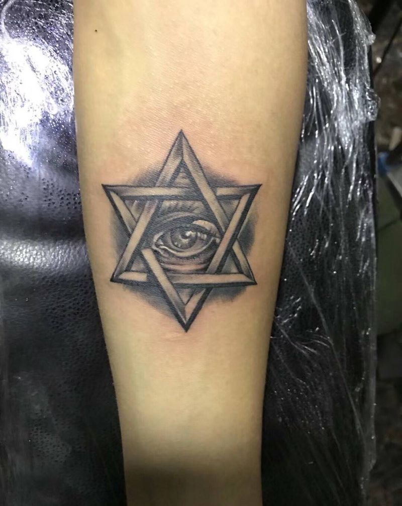 六芒星纹身图片