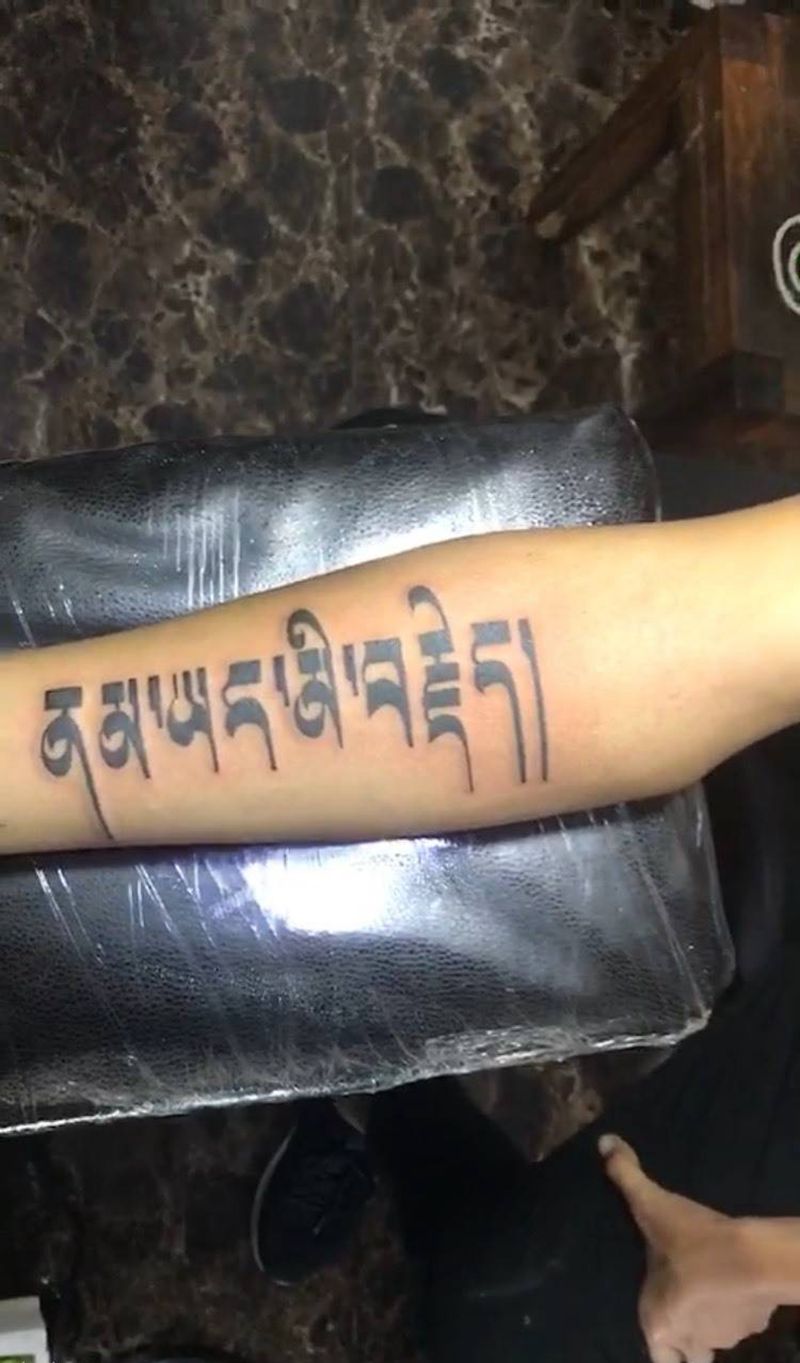 梵文纹身图片