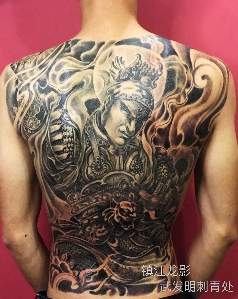 华光大帝满背图纹身图片