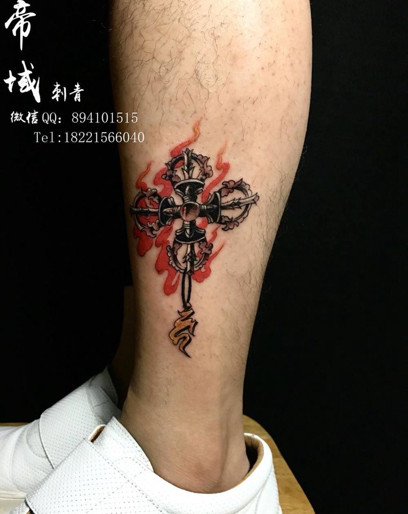 降妖伏魔必备神器——降魔杵纹身图片