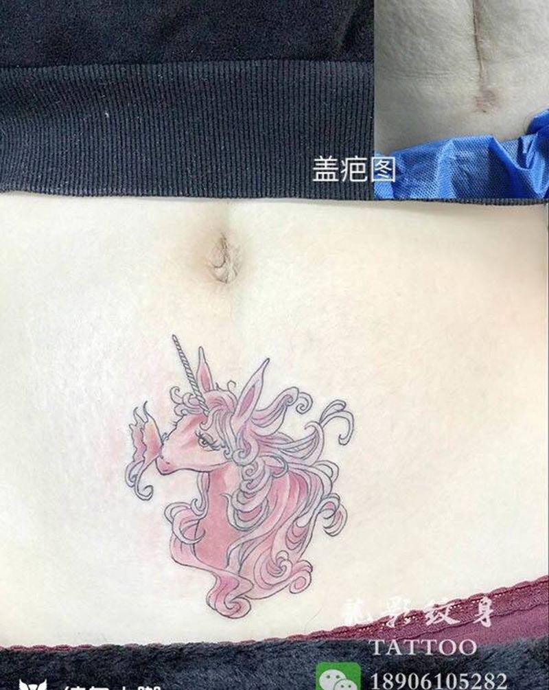 盖疤图纹身图片