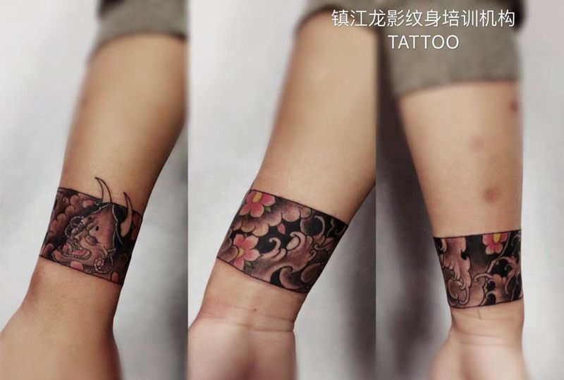 日式小臂环纹身图片