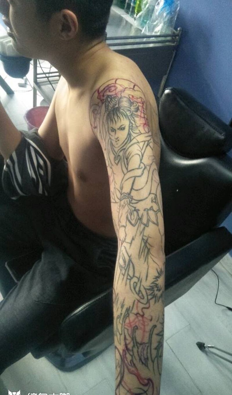 花臂纹身图片