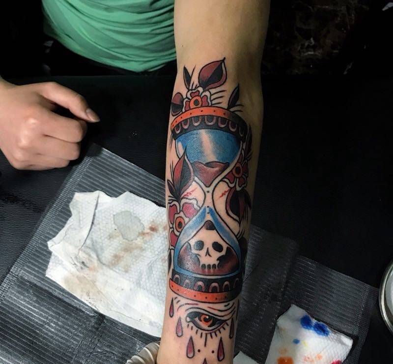 昨日工作！纹身图片