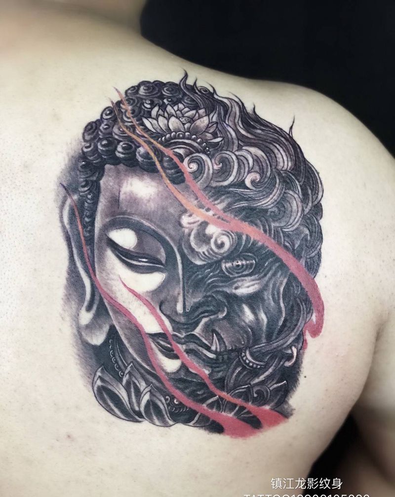 佛 不动明王纹身图片