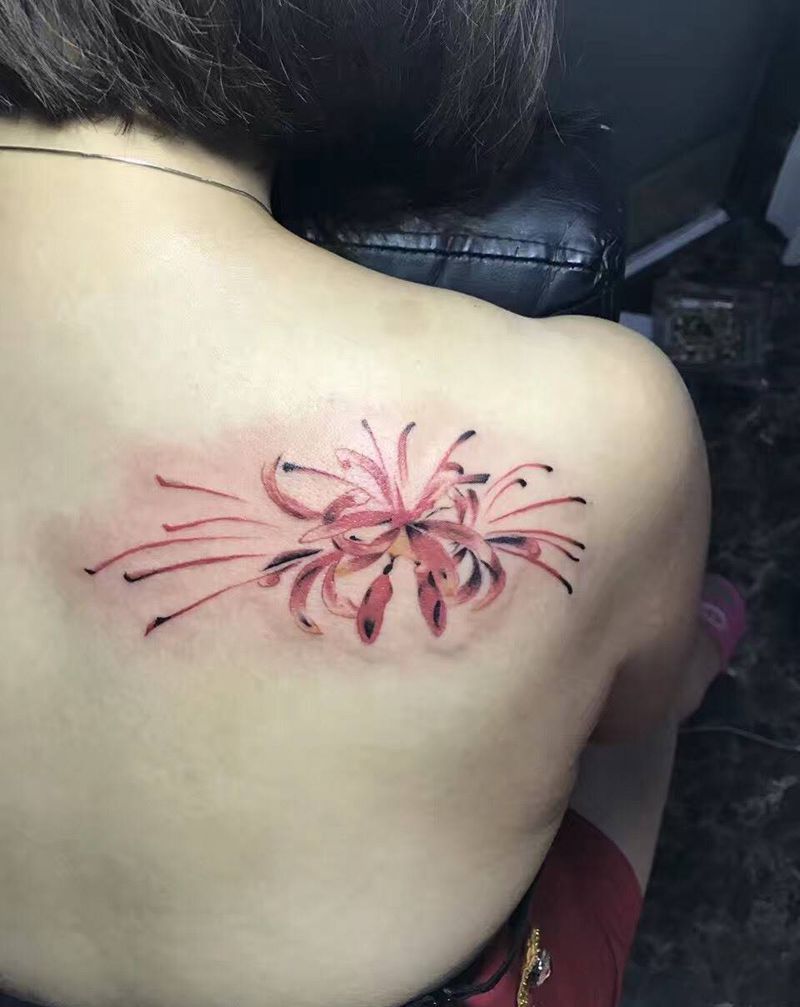 彼岸花纹身图片